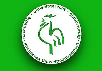 Das Logo des Grünen Gockel der Umweltarbeit in Bayern